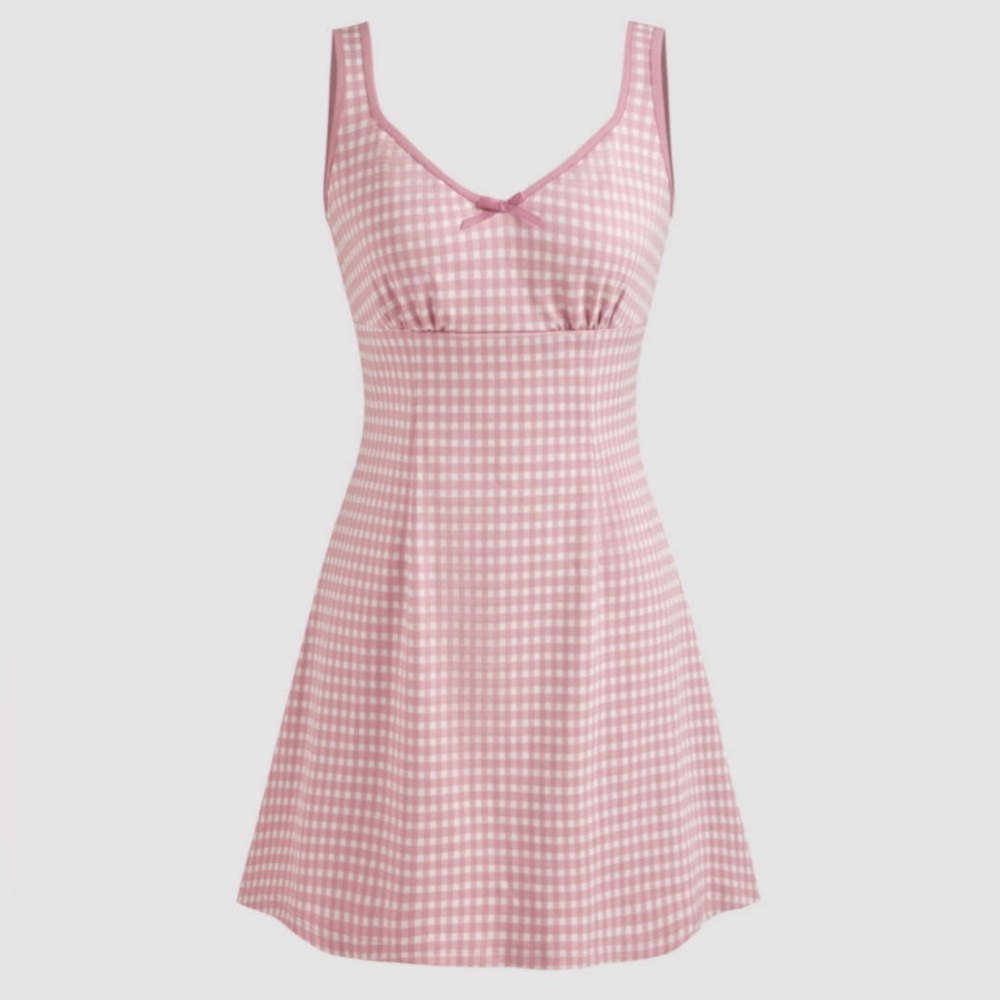 NWT Cider Gingham Mini Dress XXS - Pink